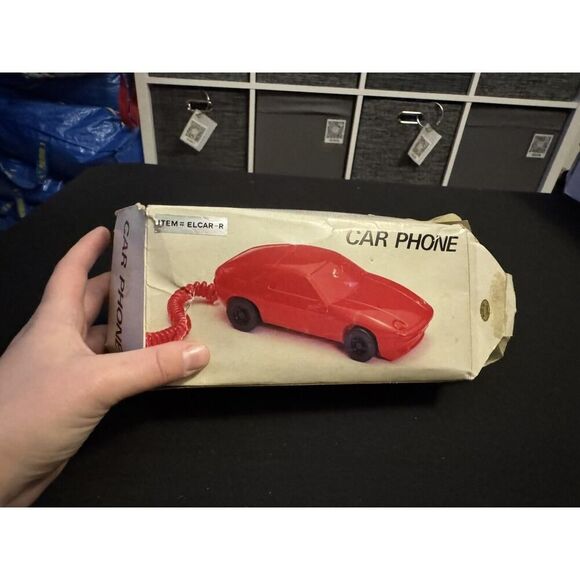 Vintage 1980's Red Corvette DialFone Phone Sports Car Telephone Untested NL - Picture 10 of 10